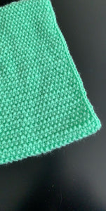 Mint Green Hand-knitted Infinity Scarf