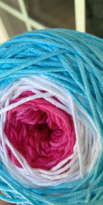 Ocean Flower hand dyed luxury cotton yarn