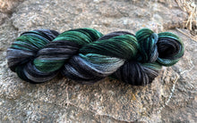 Load image into Gallery viewer, Slytherin Luxury Hand-Dyed Self-Striping Wool Yarn