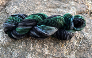 Slytherin Luxury Hand-Dyed Self-Striping Wool Yarn