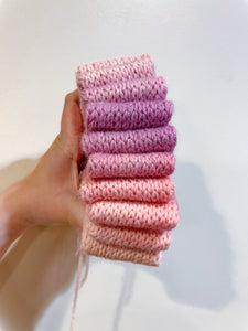 Pink Wisteria Luxury Hand Dyed Self-Striping Wool Yarn