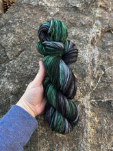 Load image into Gallery viewer, Slytherin Luxury Hand-Dyed Self-Striping Wool Yarn