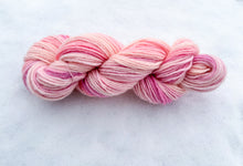 Load image into Gallery viewer, Pink Wisteria Luxury Hand Dyed Self-Striping Wool Yarn