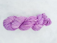 Load image into Gallery viewer, Pasque Flower hand dyed luxury wool yarn