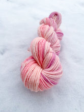 Load image into Gallery viewer, Pink Wisteria Luxury Hand Dyed Self-Striping Wool Yarn