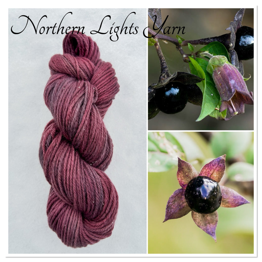 Nightshade hand dyed luxury wool yarn