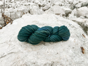 Spruce hand dyed luxury wool yarn