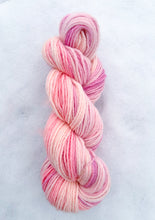 Load image into Gallery viewer, Pink Wisteria Luxury Hand Dyed Self-Striping Wool Yarn