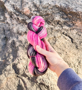 Dragonfruit Luxury Hand-Dyed Wool or Cotton Yarn