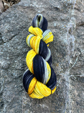 Load image into Gallery viewer, Hufflepuff Luxury Hand-Dyed Self-Striping Wool Yarn