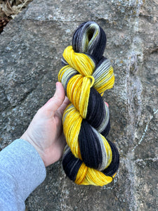 Hufflepuff Luxury Hand-Dyed Self-Striping Wool Yarn