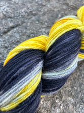 Load image into Gallery viewer, Hufflepuff Luxury Hand-Dyed Self-Striping Wool Yarn