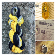 Load image into Gallery viewer, Hufflepuff Luxury Hand-Dyed Self-Striping Wool Yarn