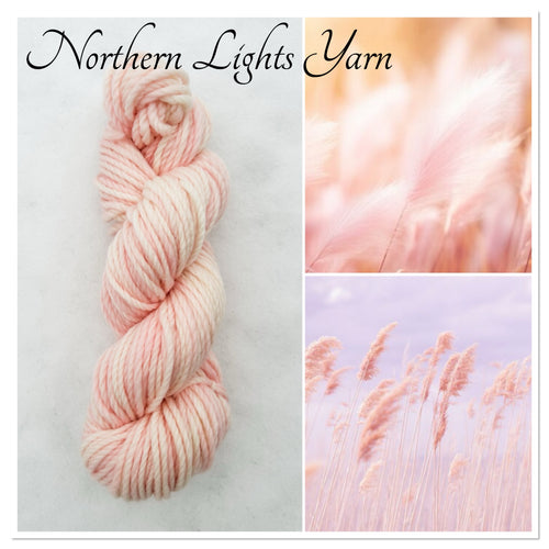 Pink Pampas hand dyed luxury wool yarn