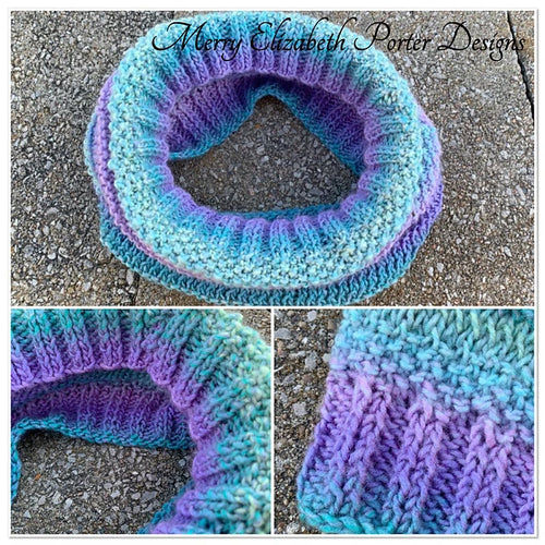 Watercolor Infinity Scarf Knitting Pattern pdf