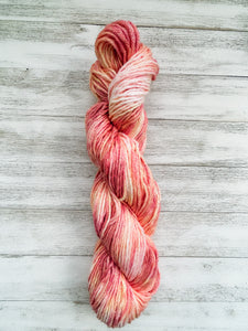 Geranium hand dyed cotton yarn-cotton sparkle yarn