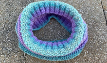 Load image into Gallery viewer, Watercolor Infinity Scarf Knitting Pattern pdf