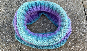 Watercolor Infinity Scarf Knitting Pattern pdf