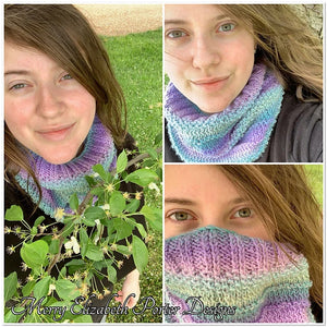 Watercolor Infinity Scarf Knitting Pattern pdf