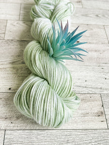 Sprout hand dyed 100% cotton yarn-green yarn-baby yarn-indie dyed yarn