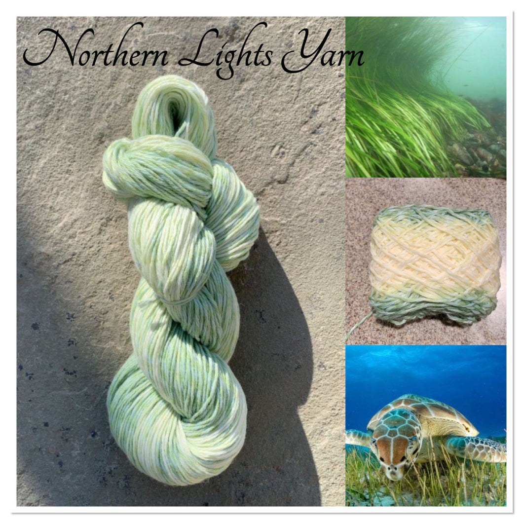 Sea Grass hand-dyed cotton yarn