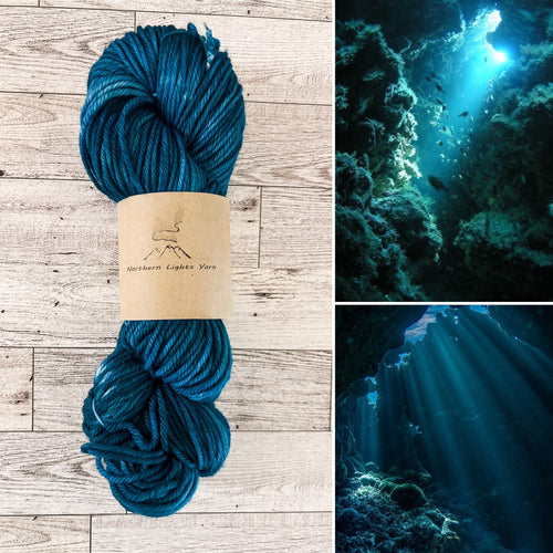 Grotto hand-dyed 100% merino wool yarn